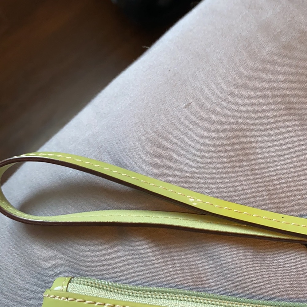 Coach green and tan wristlet - Picture 6 of 10